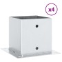 Bases para postes cuadradas 4 uds. Plata 141x141 mm de , Postes de cerca - Ref: Foro24-42000016, Precio: 34,36 €, Descuento: %
