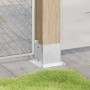 Bases para postes cuadradas 4 uds. Plata 141x141 mm de , Postes de cerca - Ref: Foro24-42000016, Precio: 34,36 €, Descuento: %