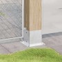 Bases para postes cuadradas 4 uds. Plata 141x141 mm de , Postes de cerca - Ref: Foro24-42000016, Precio: 34,36 €, Descuento: %