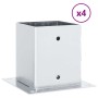 Bases para postes cuadradas 4 uds. Plata 121x121 mm | Foro24.es | Tu tienda online para hogar, jardín y más Foro24.es