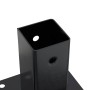 Bases para postes cuadradas 12 uds. Antracita 61x61 mm de , Postes de cerca - Ref: Foro24-42000023, Precio: 55,58 €, Descuent...