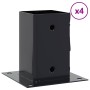 Bases para postes cuadradas 4 uds. Antracita 91x91 mm de , Postes de cerca - Ref: Foro24-42000028, Precio: 28,33 €, Descuento: %