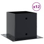 Bases para postes cuadradas 12 uds. Antracita 141x141 mm de , Postes de cerca - Ref: Foro24-42000035, Precio: 100,07 €, Descu...