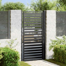 Puerta de jardín con cerradura de aluminio negra 100x180 cm de , Puertas de jardín - Ref: Foro24-42004149, Precio: 311,88 €, ...
