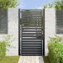 Puerta de jardín con cerradura de aluminio negra 100x180 cm de , Puertas de jardín - Ref: Foro24-42004149, Precio: 311,88 €, ...