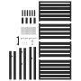 Puerta de jardín con cerradura de aluminio negra 100x180 cm de , Puertas de jardín - Ref: Foro24-42004149, Precio: 311,88 €, ...