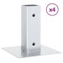 Bases para postes cuadradas 4 uds. Plata 46x46 mm de , Postes de cerca - Ref: Foro24-42000000, Precio: 23,97 €, Descuento: %