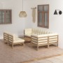 Muebles de jardín 8 pzas y cojines madera maciza pino de vidaXL, Conjuntos de jardín - Ref: Foro24-3076662, Precio: 785,24 €,...