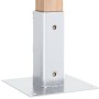 Bases para postes cuadradas 4 uds. Plata 46x46 mm de , Postes de cerca - Ref: Foro24-42000000, Precio: 23,97 €, Descuento: %