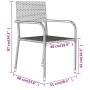 Juego de comedor para jardín 9 piezas gris de , Conjuntos de jardín - Ref: Foro24-3099588, Precio: 408,99 €, Descuento: -5%%