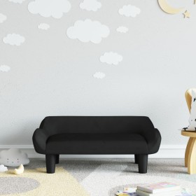 Sofá para niños de terciopelo negro 70x40x24 cm de , Mobiliario para bebés y niños pequeños - Ref: Foro24-3196353, Precio: 68...