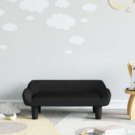 Sofá para niños de terciopelo negro 70x40x24 cm de , Mobiliario para bebés y niños pequeños - Ref: Foro24-3196353, Precio: 68...