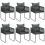 Set de comedor de jardín de 7 piezas PVC ratán negro y marrón de , Conjuntos de jardín - Ref: Foro24-3060110, Precio: 705,95 ...