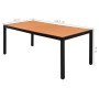 Set de comedor de jardín de 7 piezas PVC ratán negro y marrón de , Conjuntos de jardín - Ref: Foro24-3060110, Precio: 705,95 ...