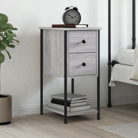 Mesita de noche madera de ingeniería gris Sonoma 32x42x70 cm de , Mesitas de noche - Ref: Foro24-826099, Precio: 54,80 €, Des...