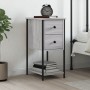 Mesita de noche madera de ingeniería gris Sonoma 32x42x70 cm de , Mesitas de noche - Ref: Foro24-826099, Precio: 54,80 €, Des...