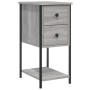 Mesita de noche madera de ingeniería gris Sonoma 32x42x70 cm de , Mesitas de noche - Ref: Foro24-826099, Precio: 54,80 €, Des...