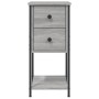 Mesita de noche madera de ingeniería gris Sonoma 32x42x70 cm de , Mesitas de noche - Ref: Foro24-826099, Precio: 54,80 €, Des...