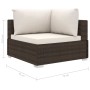 Set muebles de jardín 5 piezas y cojines ratán sintético marrón de , Conjuntos de jardín - Ref: Foro24-46781, Precio: 466,56 ...