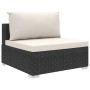 Set de muebles de jardín 9 pzas y cojines ratán sintético negro de , Conjuntos de jardín - Ref: Foro24-46774, Precio: 822,99 ...