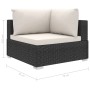 Set de muebles de jardín 9 pzas y cojines ratán sintético negro de , Conjuntos de jardín - Ref: Foro24-46774, Precio: 822,99 ...