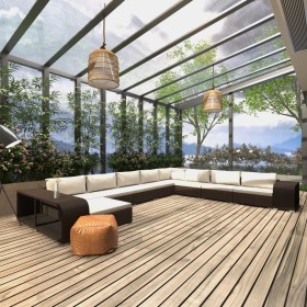 Set muebles de jardín 11 pzas y cojines ratán sintético marrón de , Conjuntos de jardín - Ref: Foro24-46826, Precio: 914,75 €...