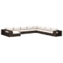 Set muebles de jardín 11 pzas y cojines ratán sintético marrón de , Conjuntos de jardín - Ref: Foro24-46826, Precio: 914,75 €...