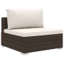 Set muebles de jardín 11 pzas y cojines ratán sintético marrón de , Conjuntos de jardín - Ref: Foro24-46826, Precio: 914,75 €...
