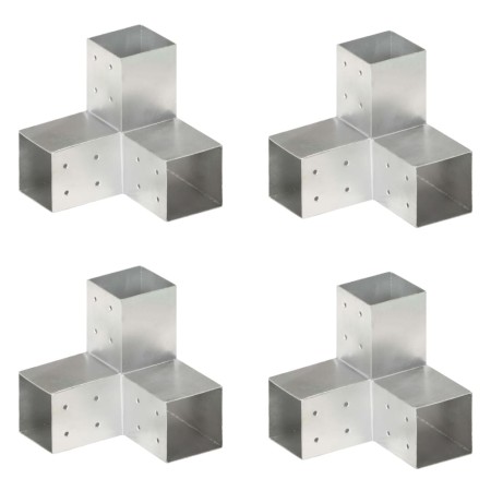 Conectores de postes en Y 4 uds metal galvanizado 81x81 mm de , Postes de cerca - Ref: Foro24-145466, Precio: 76,01 €, Descue...
