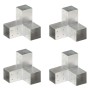 Conectores de postes en Y 4 uds metal galvanizado 81x81 mm de , Postes de cerca - Ref: Foro24-145466, Precio: 76,01 €, Descue...
