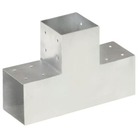 Conector de postes en forma de T metal galvanizado 101x101 mm de , Postes de cerca - Ref: Foro24-145479, Precio: 36,03 €, Des...