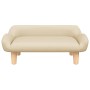 Cama para perros de tela crema 70x40x24 cm de , Camas para perros - Ref: Foro24-171945, Precio: 63,95 €, Descuento: -5%%