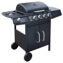 Barbacoa grill de gas 4+1 quemadores negra de , Barbacoas - Ref: Foro24-273789, Precio: 295,16 €, Descuento: -5%%