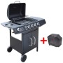Barbacoa grill de gas 4+1 quemadores negra de , Barbacoas - Ref: Foro24-273789, Precio: 295,16 €, Descuento: -5%%