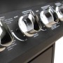 Barbacoa grill de gas 4+1 quemadores negra de , Barbacoas - Ref: Foro24-273789, Precio: 295,16 €, Descuento: -5%%
