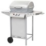 Barbacoa portátil de gas con 2 zonas plateada acero inoxidable de , Barbacoas - Ref: Foro24-276149, Precio: 152,22 €, Descuen...