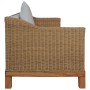 Juego de sofás con cojines 2 piezas ratán natural de , Sofás - Ref: Foro24-278615, Precio: 1,00 €, Descuento: %