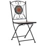Set mesa y sillas bistró 3 piezas mosaico cerámica naranja/gris de , Conjuntos de jardín - Ref: Foro24-279691, Precio: 233,68...