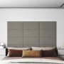 Paneles de pared 12 uds terciopelo gris claro 60x30 cm 2,16 m² de , Recubrimiento de paredes - Ref: Foro24-343863, Precio: 70...