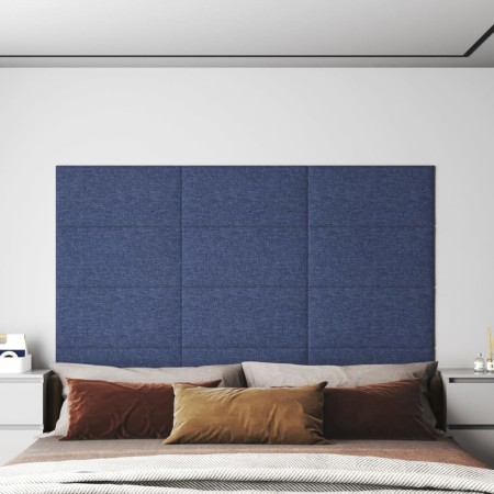 Paneles de pared 12 uds tela azul 60x30 cm 2,16 m² de , Recubrimiento de paredes - Ref: Foro24-343854, Precio: 72,43 €, Descu...