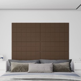 Comprar Paneles de pared 12 uds tela marrón 90x30