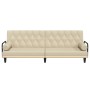 Sofá cama con reposabrazos tela color crema de , Sofás - Ref: Foro24-351940, Precio: 262,76 €, Descuento: -5%%