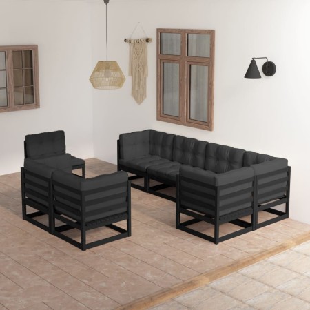 Muebles de jardín 8 pzas y cojines madera maciza pino de vidaXL, Conjuntos de jardín - Ref: Foro24-3076718, Precio: 957,11 €,...