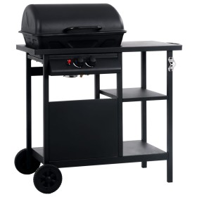 Barbacoa portátil de gas con mesita de 3 estantes negro de , Barbacoas - Ref: Foro24-3051180, Precio: 160,53 €, Descuento: %
