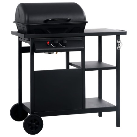 Barbacoa portátil de gas con mesita de 3 estantes negro de , Barbacoas - Ref: Foro24-3051180, Precio: 160,53 €, Descuento: %