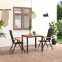 Juego de comedor para jardín 3 piezas negro y marrón de , Conjuntos de jardín - Ref: Foro24-3060076, Precio: 295,69 €, Descue...