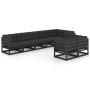 Muebles de jardín 8 pzas y cojines madera maciza pino de vidaXL, Conjuntos de jardín - Ref: Foro24-3076708, Precio: 957,11 €,...