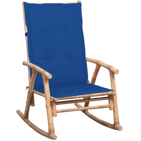 Silla mecedora con cojín bambú de , Sillas de jardín - Ref: Foro24-3063913, Precio: 141,55 €, Descuento: %