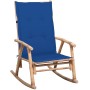 Silla mecedora con cojín bambú de , Sillas de jardín - Ref: Foro24-3063913, Precio: 141,55 €, Descuento: %