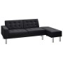Sofá cama cuero sintético negro de , Sofás - Ref: Foro24-244304, Precio: 270,96 €, Descuento: -5%%